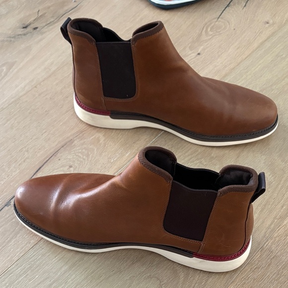 Cole Haan Brown slip on leather Boots 13W - Picture 6 of 9